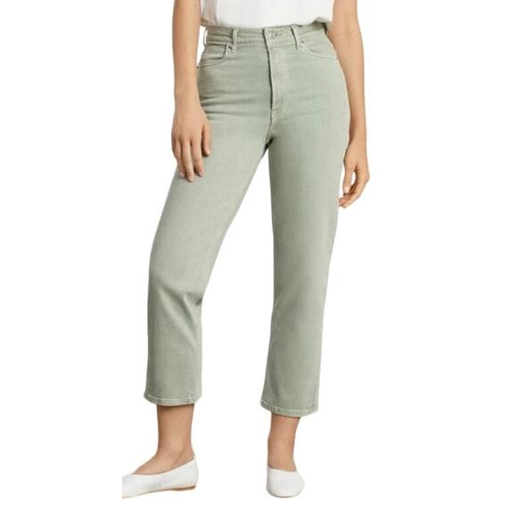 Everlane The Way High Jeans, Size 35 Tall, Light Mint Color - Picture 1 of 9
